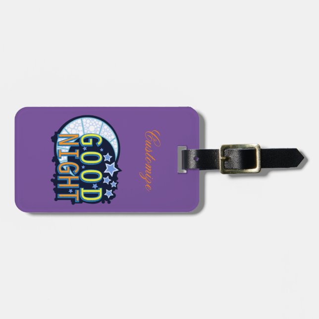 Good Night Crescent Moon Thunder_Cove Luggage Tag (Front Horizontal)