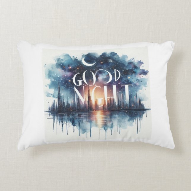 good night  decorative cushion (Front)