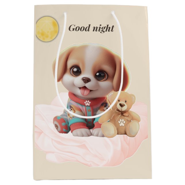 Good Night Puppy Gift Bag (Front)