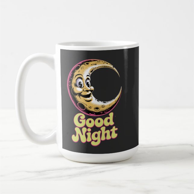 Good Night Retro Moon  Coffee Mug (Left)