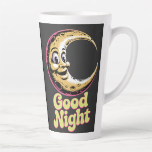 Good Night Retro Moon Latte Mug