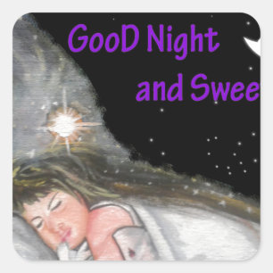 Good Night Square Sticker