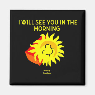 Good Night Sun 2 Inch Square Magnet