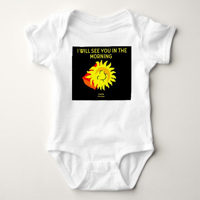 Good Night Sun Baby Jersey Bodysuit  (Front)