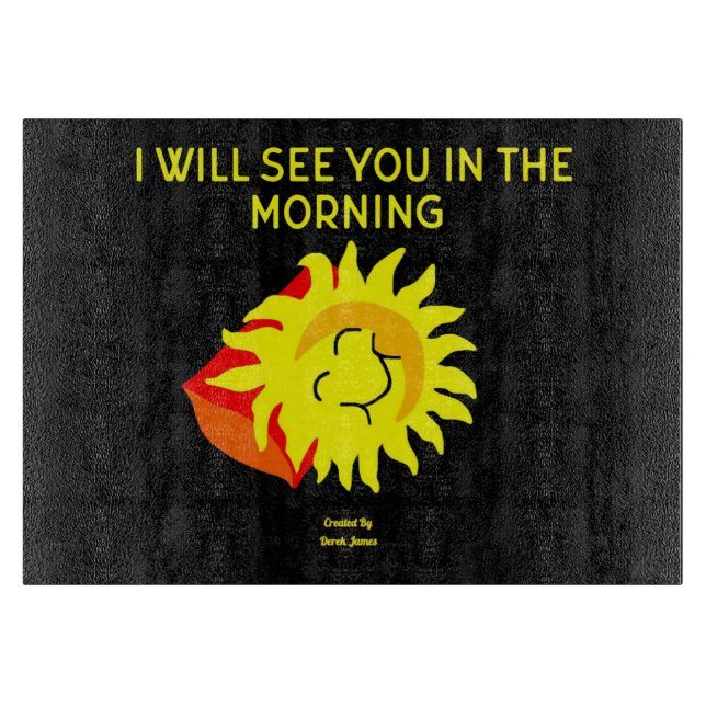 Good Night Sun Cutting Board 27.9 cm x 20.3 cm (Front)