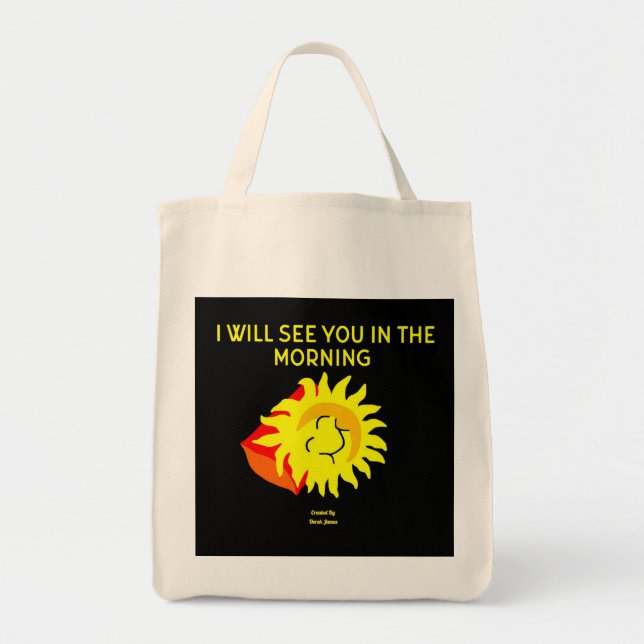 Good Night Sun Grocery Tote Bag (Front)
