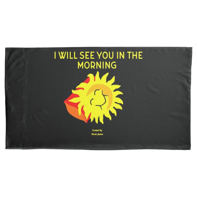 Good Night Sun King Size Pillowcase (Front)