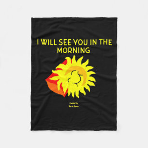 Good Night Sun Small Fleece Blanket