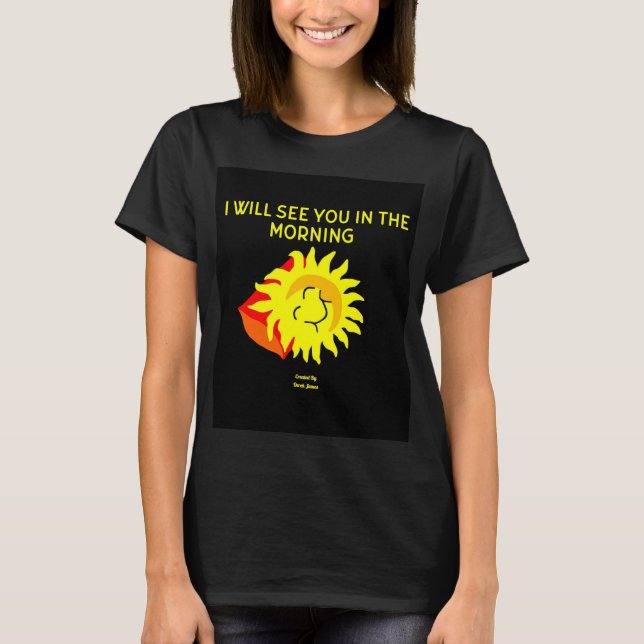 Good Night Sun Women's Black Basic T Shirt (Front)