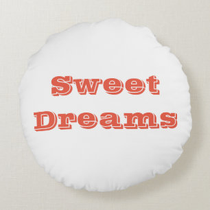 Good Night Sweet Dream Elegant Custom Printed Home Round Cushion