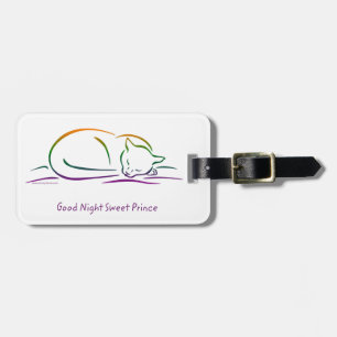 Good Night Sweet Prince (Cat) Luggage Tag