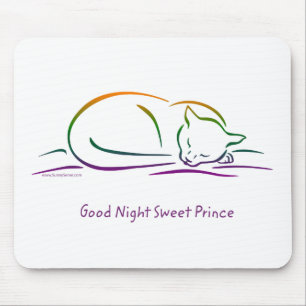 Good Night Sweet Prince (Cat) Mouse Mat