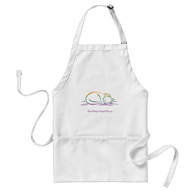 Good Night Sweet Prince (Cat) Standard Apron (Front)