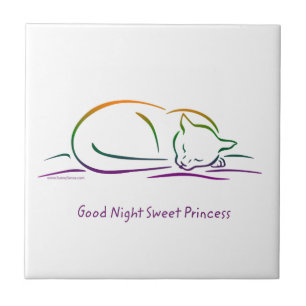 Good Night Sweet Princess (Cat) Tile