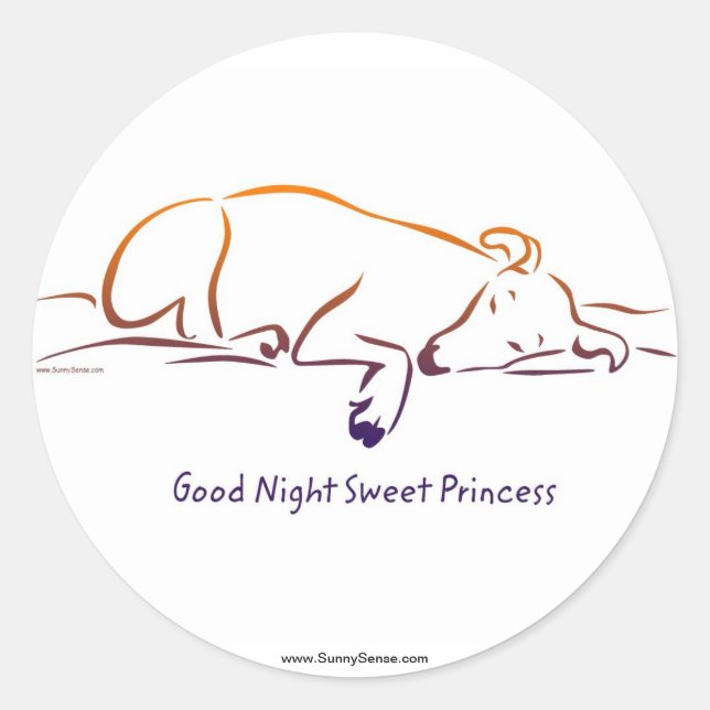 Good Night Sweet Princess stickers (Front)