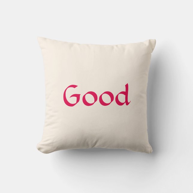 Good Night Throw Pillow (Front)