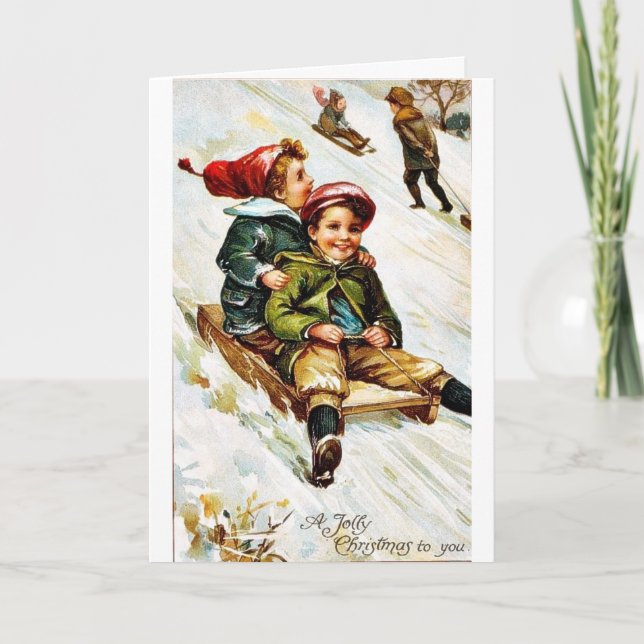 Good Old Christmas Holiday Card (Front)