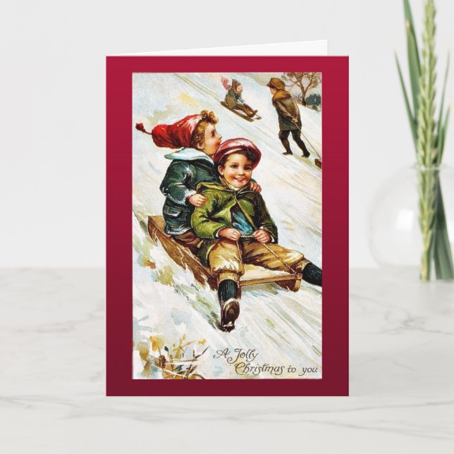 Good Old Christmas Holiday Card (Front)