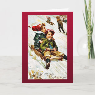 Good Old Christmas Holiday Card