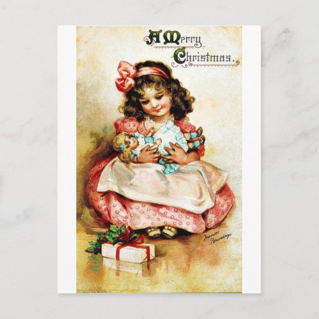 Good Old Christmas Holiday Postcard (Front)