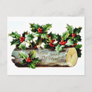 Good Old Christmas Holiday Postcard