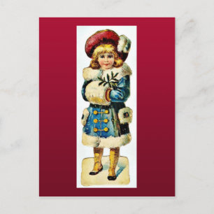 Good Old Christmas Holiday Postcard