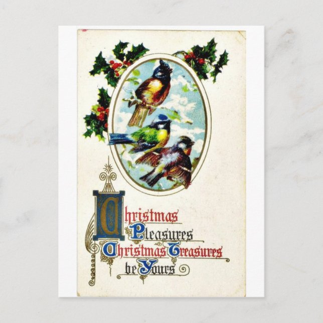 Good Old Christmas Holiday Postcard (Front)