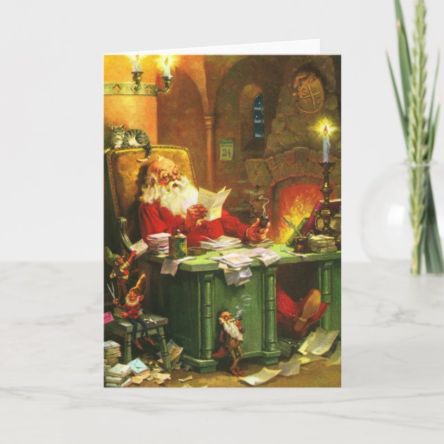 Good Old Santa Claus Holiday Card (Front)