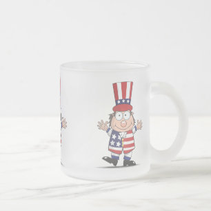 Good Old USA Frosted Glass Coffee Mug