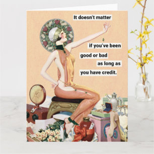 Good or Bad Retro Humour Greeting Card