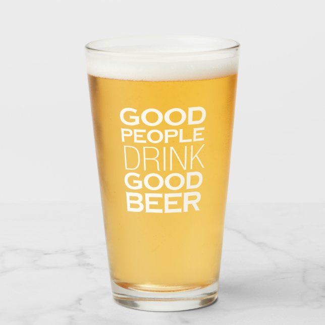 Good People Drink Good Beer Octoberfest Glass (Front Filled)