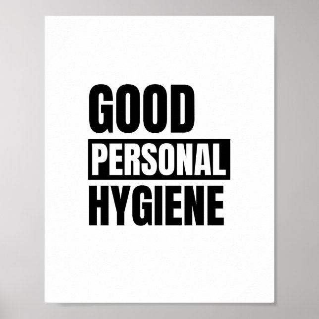Good personal hygiene poster (Front)