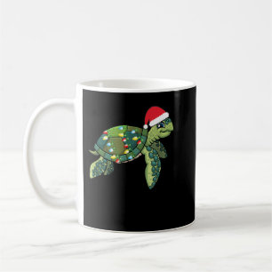 Good Placidity Christmas Sea Turtle With Santa Hat Coffee Mug