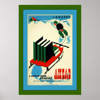Good Reading Ahead ~ Vintage Advertising Poster