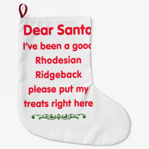 good Rhodesian Ridgeback Large Christmas Stocking