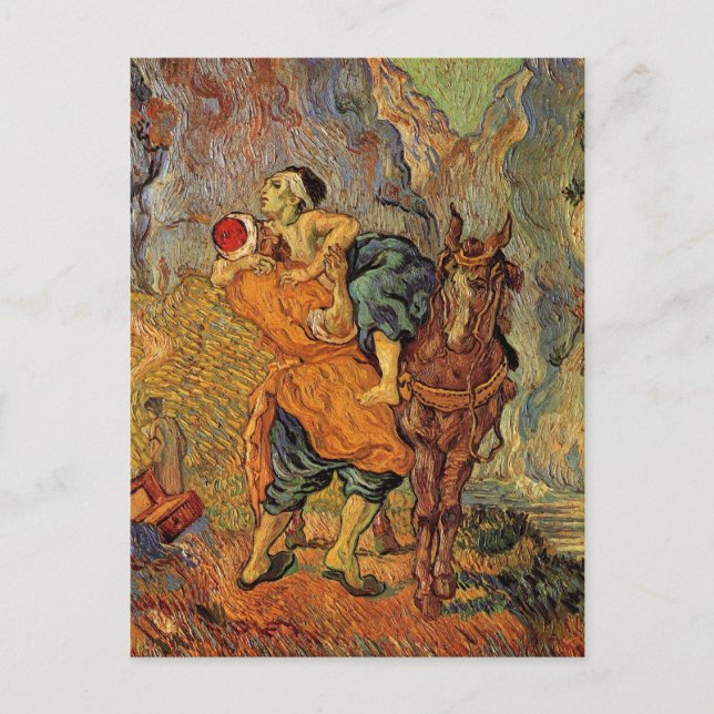 Good Samaritan (after Delacroix), Vincent van Gogh Postcard (Front)