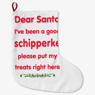 good schipperke large christmas stocking