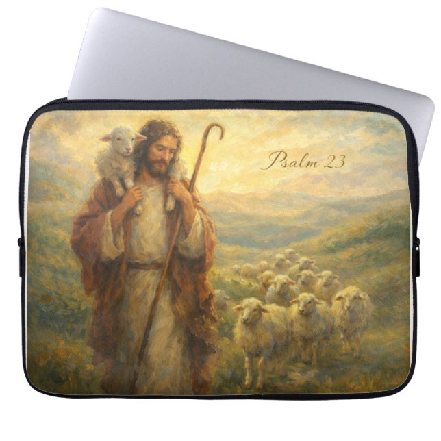 Good Shepherd Jesus Wall Decor Laptop Sleeve (Front)