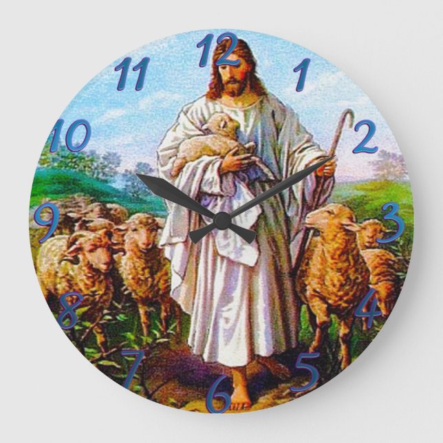 Good Shepherd  Large Clock (Front)