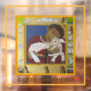 Good Shepherd Lost Sheep Icon Window Cling