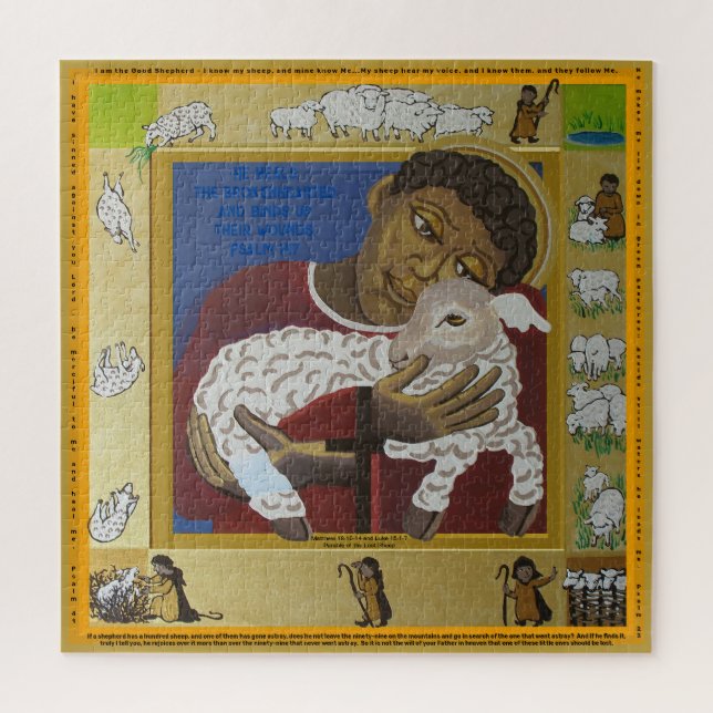 Good Shepherd Parable Scripture Puzzle (Vertical)