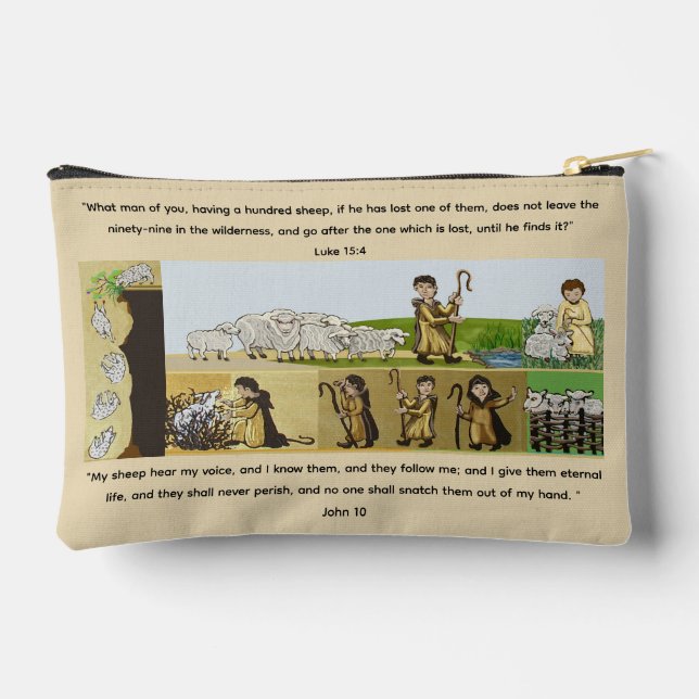 Good Shepherd prayerbook rosary Accessory Pouch (Back)