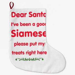 good Siamese Large Christmas Stocking