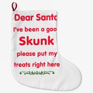 good skunk large christmas stocking
