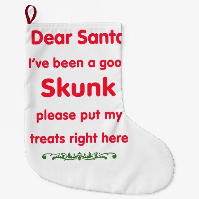 good skunk large christmas stocking (Front)