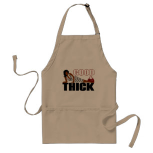 Good Thick - Woman in black Striped Dress Standard Apron