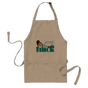 Good Thick - Woman in black Striped Dress Standard Apron