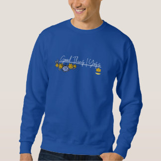 "Good Thing I Yoga" with Lotus Design in White Sweatshirt
