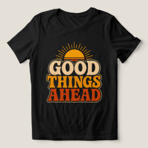 Good Things Ahead Retro Vintage Sunset Tri-Blend Shirt