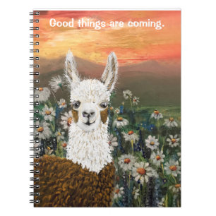 Good Things Are Coming Mama Llama Notebook